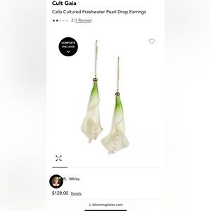 Cult Gaia Calla Flower Pearl Earrings BRAND NEW